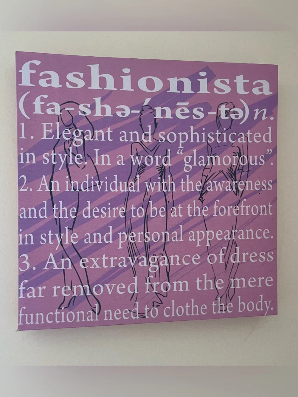 Pink Fashionista & Diva Wall Art Set